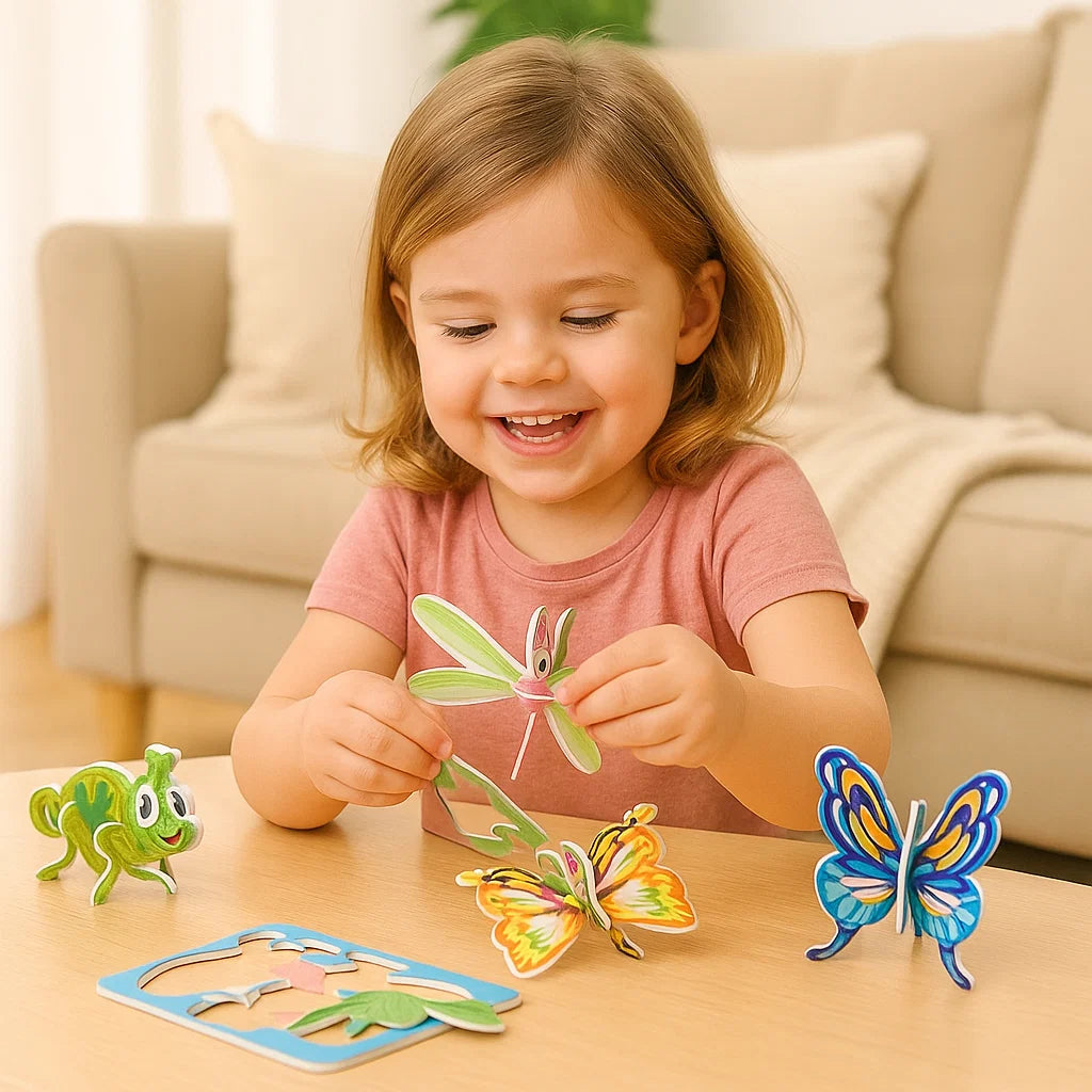 3D-Cartoon-Puzzle-Set für Kinder mit farbenfrohen Designs | Spannendes Lerntool für Kreativität und Feinmotorik
