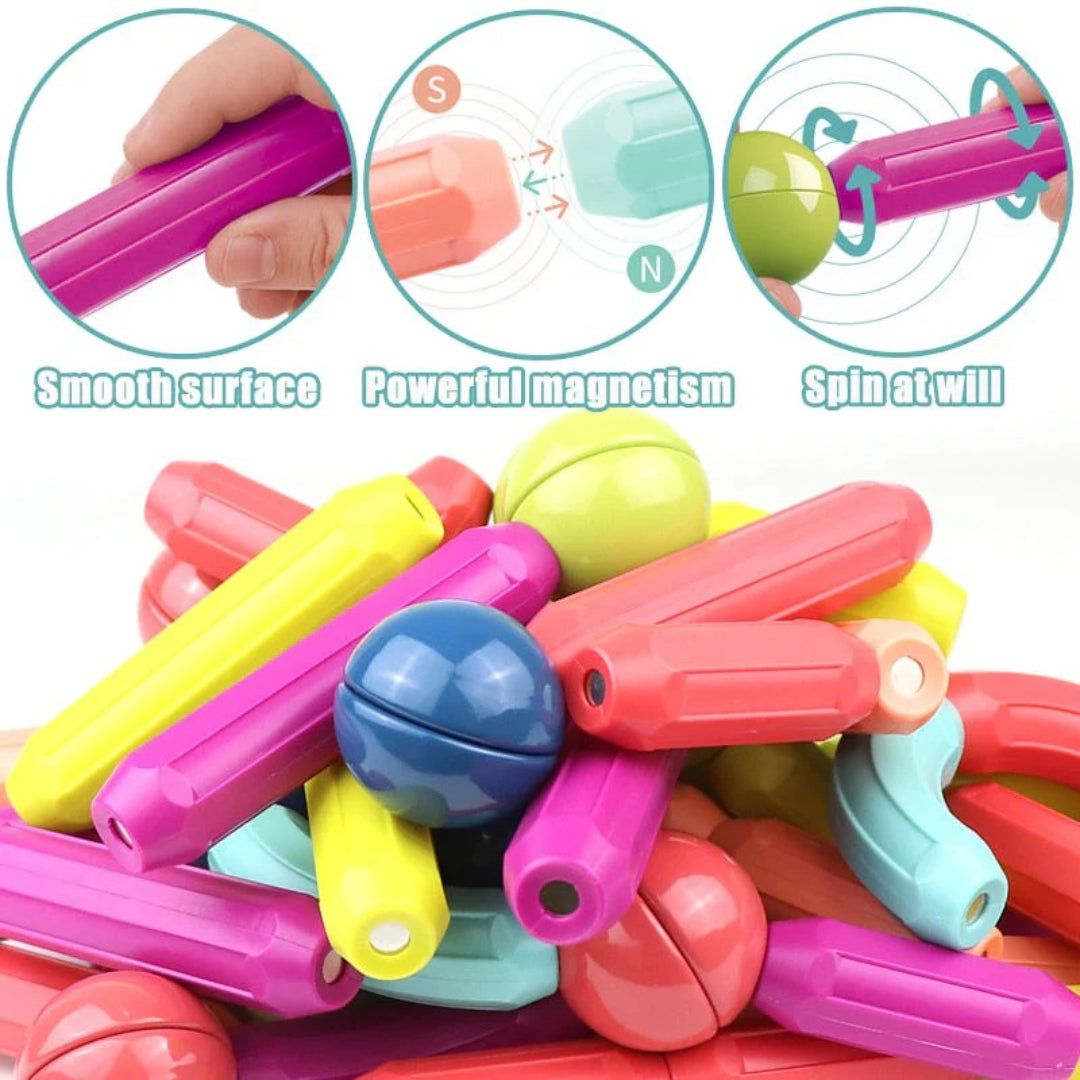 Magnetische Baustäbe - Kreatives Konstruktionsspielzeug