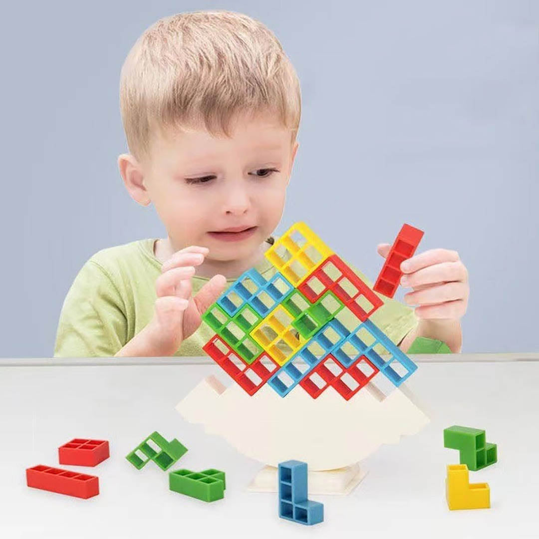 Tetris-Balance Turm – Lustiges Stapel- und Logikspiel für Kinder