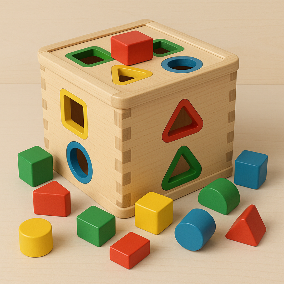 Formensortierspielzeug aus Holz – Lustige Formensortieraktivität für Kinder
