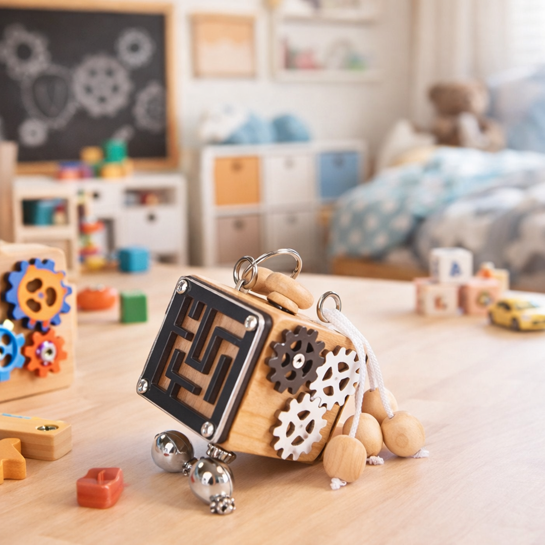 Busy Cube – Ein vielseitiges Lernspielzeug zur Förderung der Feinmotorik