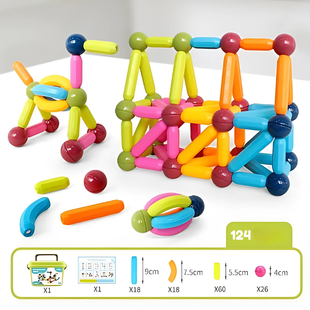 Magnetisches Bau-Set – Stäbe und Verbindungen