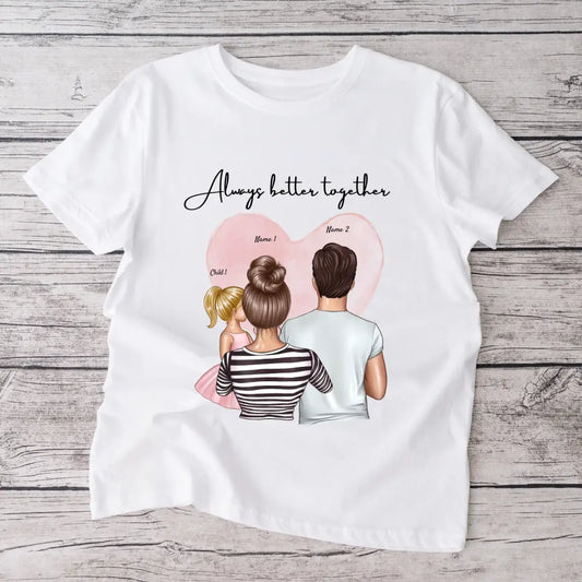 Glückliche Familie - Personalisiertes T-Shirt