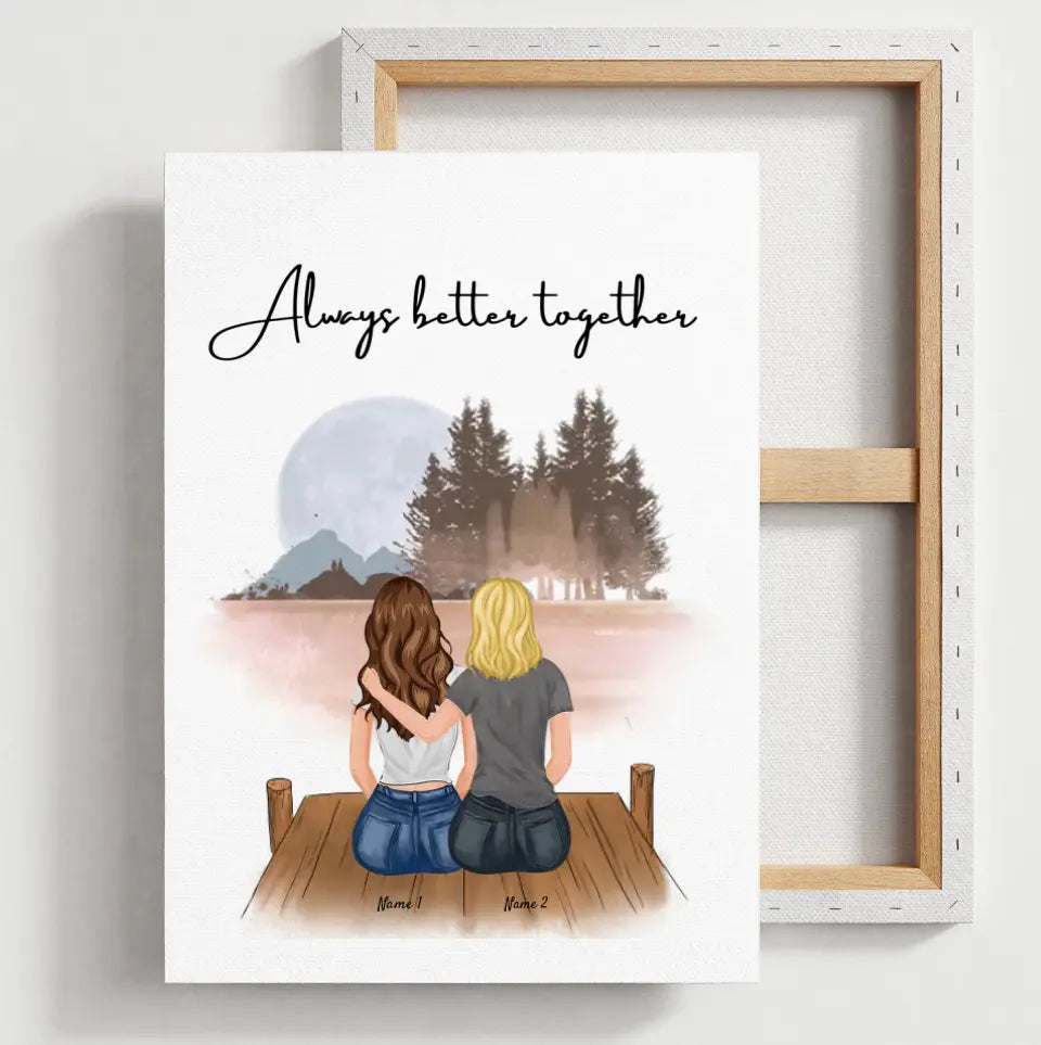 Best friends - Personalized canvas (2-5 people)