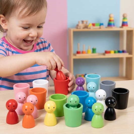 Color Sorting Cups | Educational Toy for Cognitive Development | Learning Toys for Ages 3+ 0