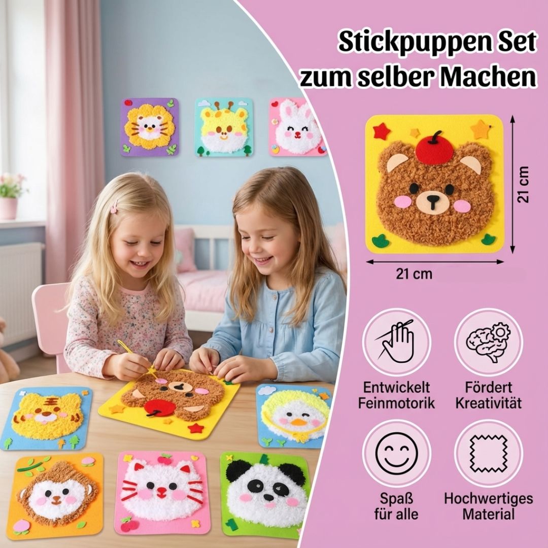 Creative Doll Craft Kit | DIY Embroidery Set with Easy Instructions | Fun Activity for Imaginative Play 5