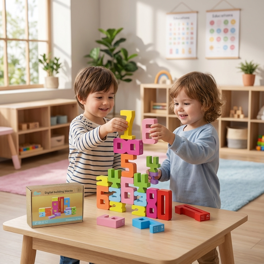 Creative Learning Blocks | Educational Math and Numbers Set with Colorful Design | Versatile Play for Early Development 0