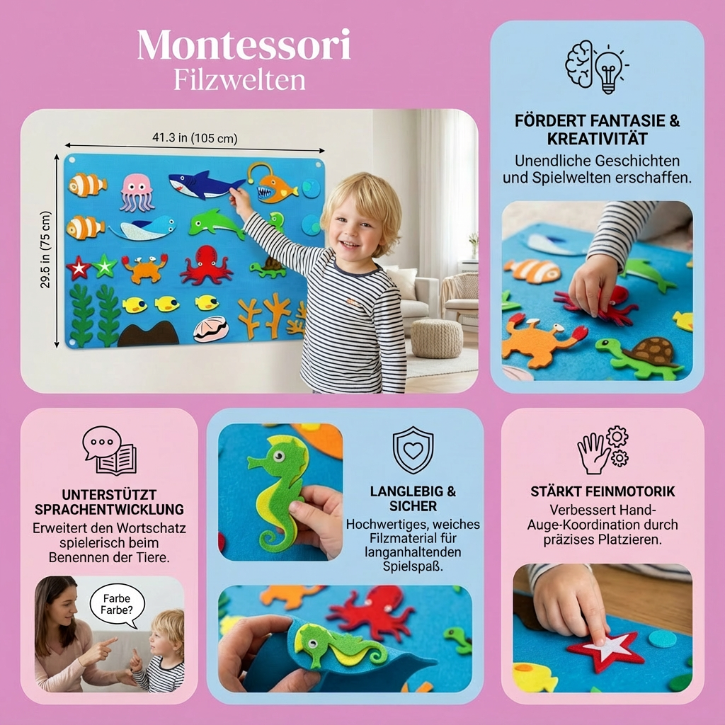 Creative Play | Educational Toy Set with Colorful Animal Figures | Engaging Learning Toys for Imagination Development for 3-5 Year Olds 6
