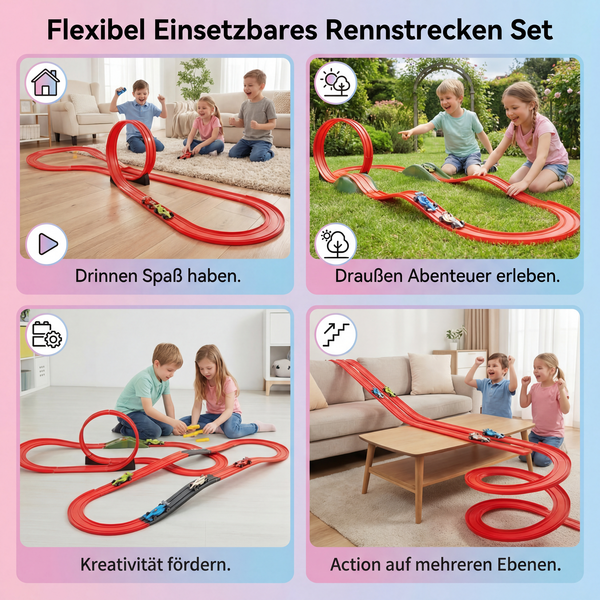 Creative Racing Track Toy Set with Flexible Rails & Luminous Effects for Endless Fun 5