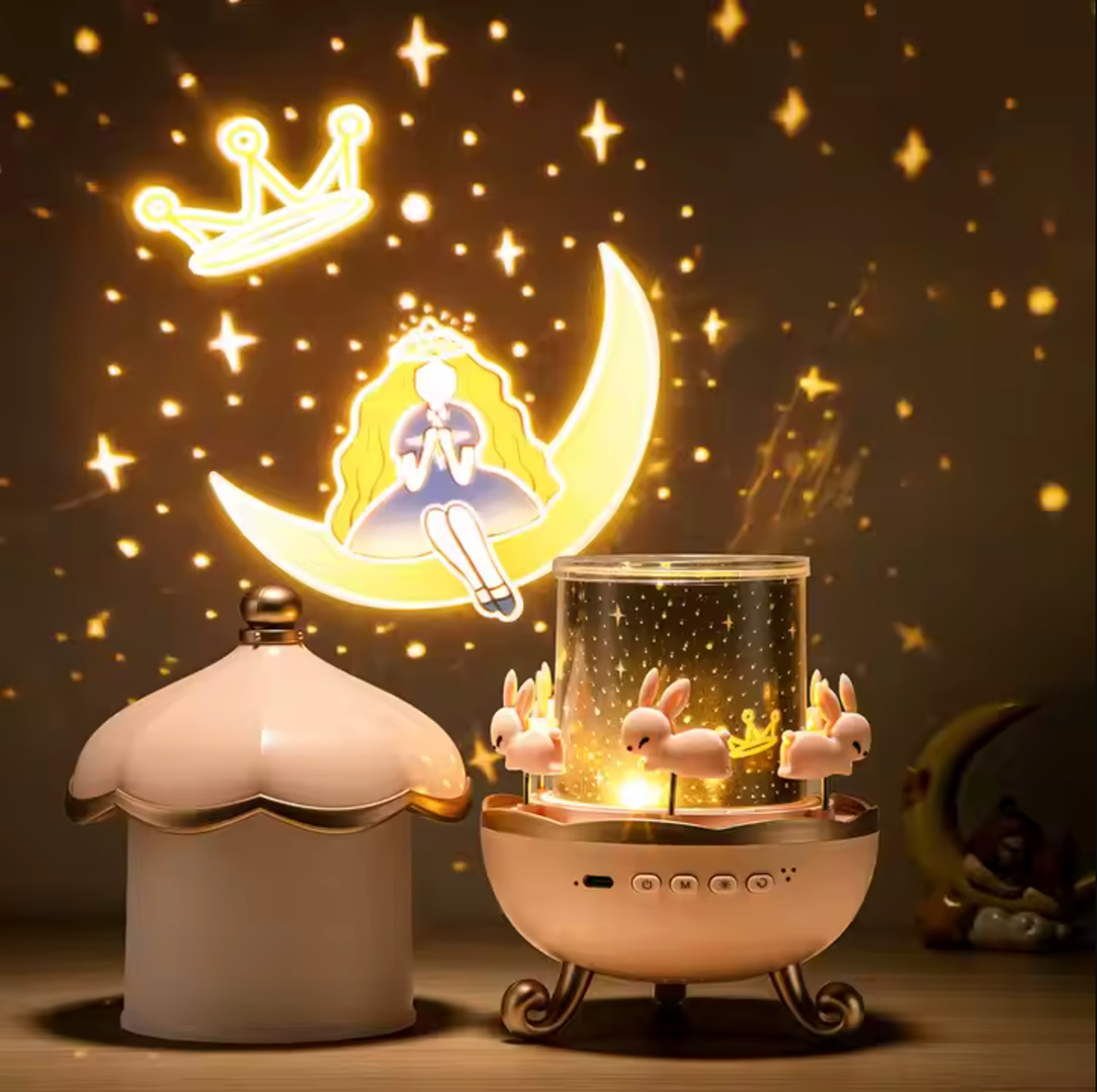 Kinder Rotierender Nachtlicht Projektor – Lustige Projektionsdesigns