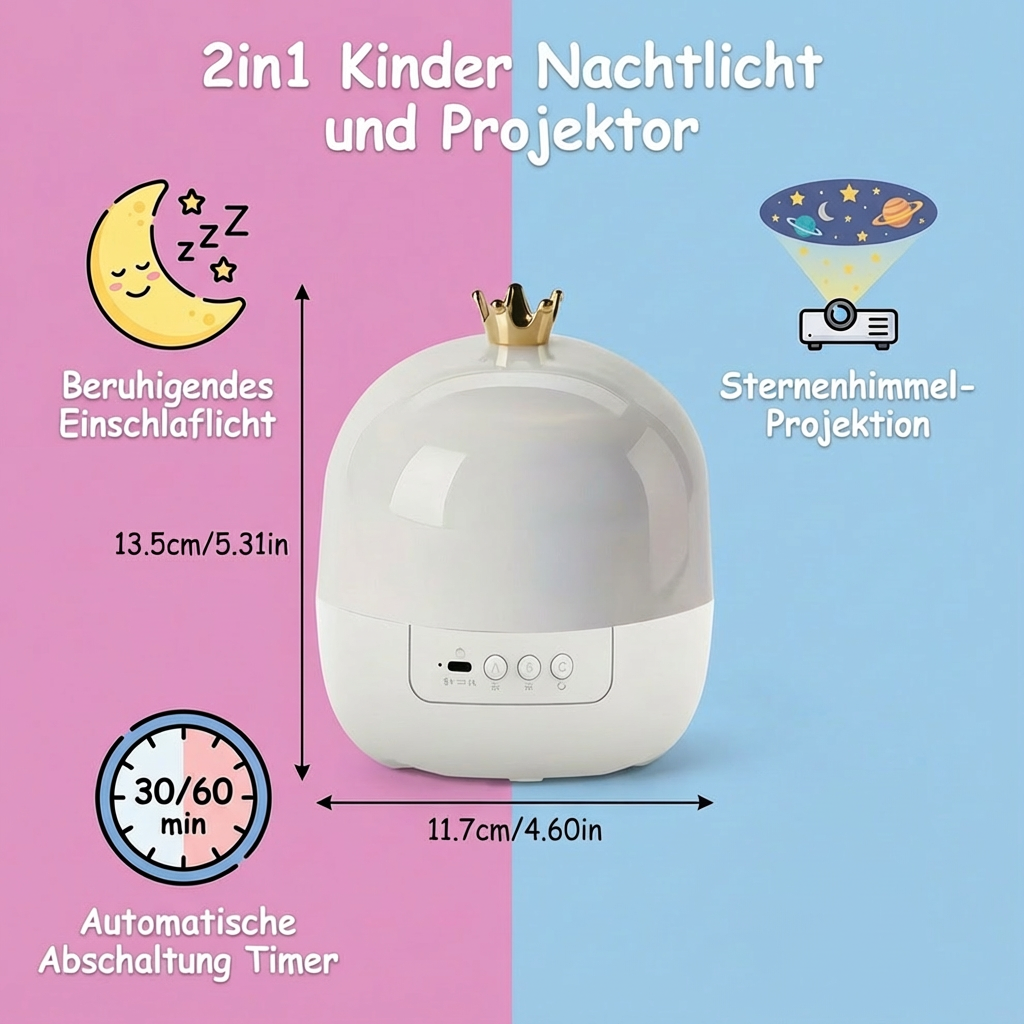 Dreamy Nights | LED Night Light Projector with Soothing Projections | Safe Sleep Aid for Kids 6