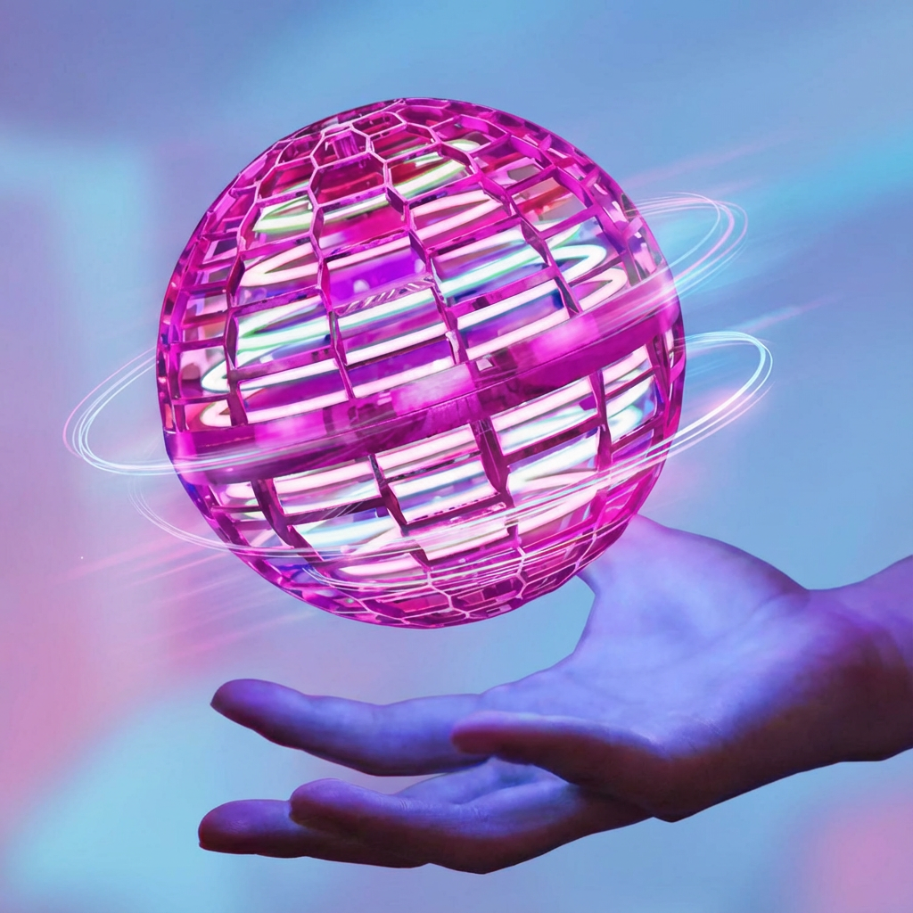 GlowSphere | Floating Game Ball with LED Effects | Rechargeable Fun for All Ages 9