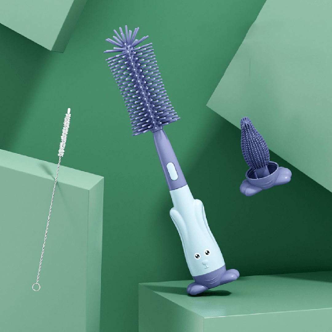 3-in-1 Silikon Flaschenbürsten Reinigungsset