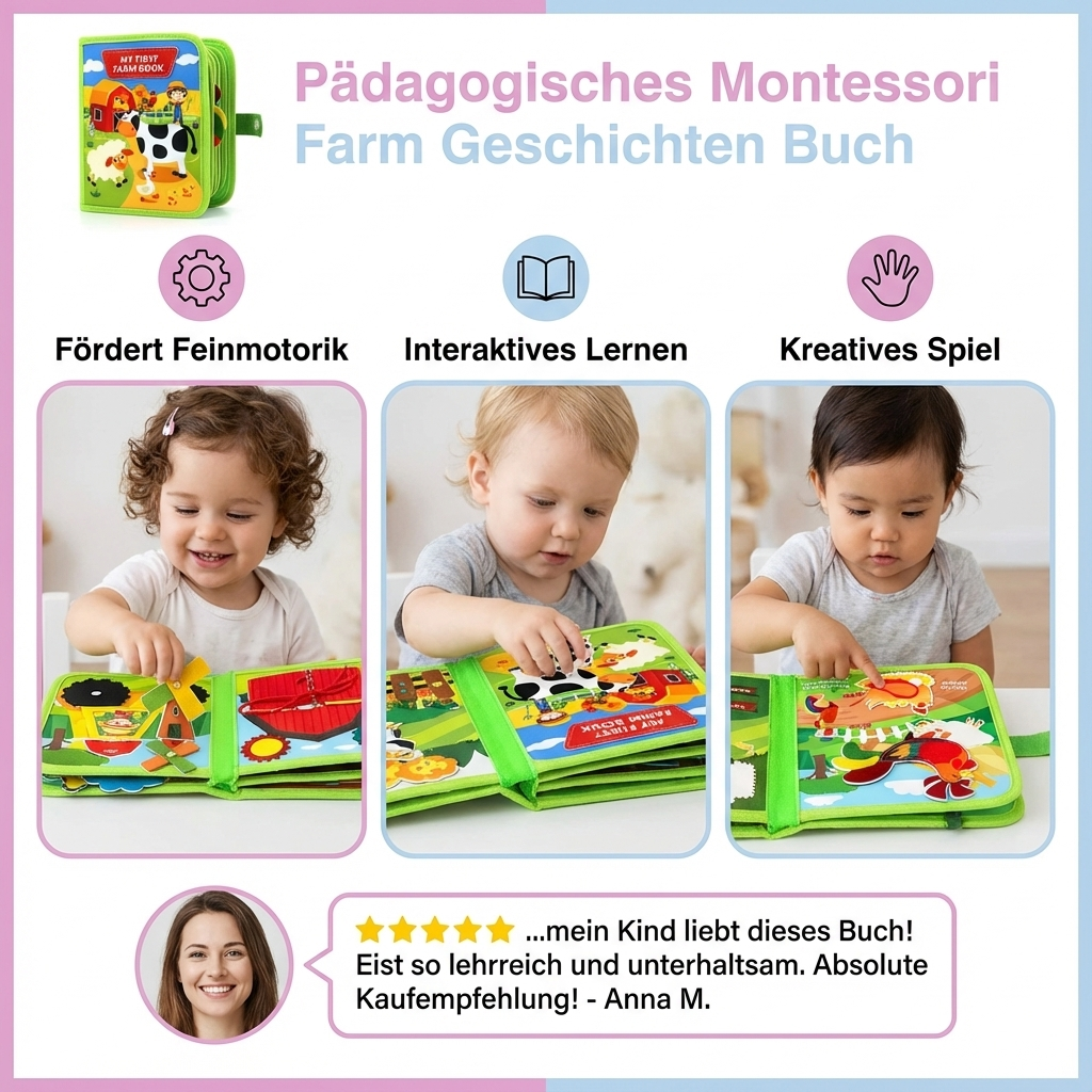 Interactive Farm Stories Book for Kids with Colorful Illustrations | Engaging Learning Adventure for Early Development 3