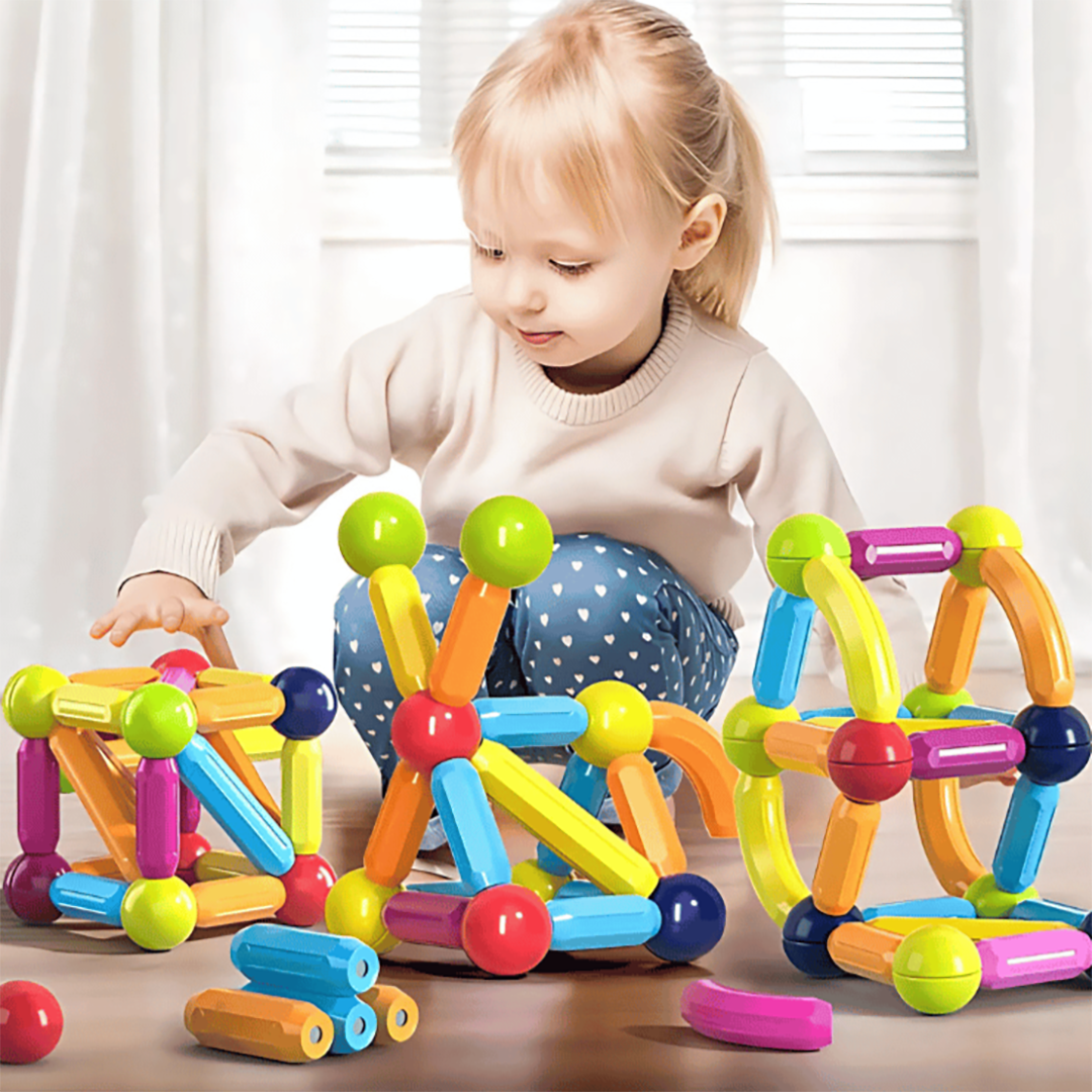 Magnetisches Bau-Set – Stäbe und Verbindungen