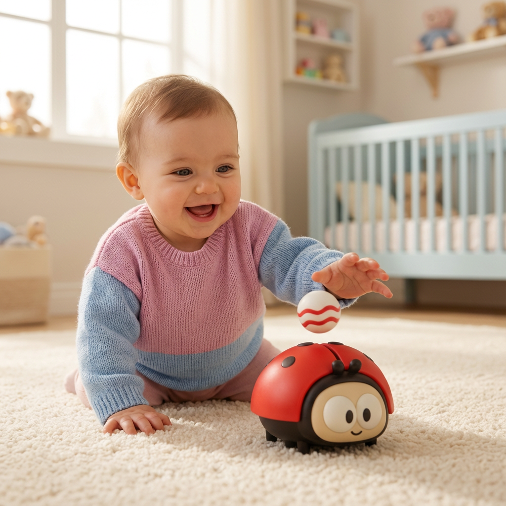 Ladybug Air Ball Toy | Magical Floating Balloon Effect | Safe Design for Developmental Fun 1