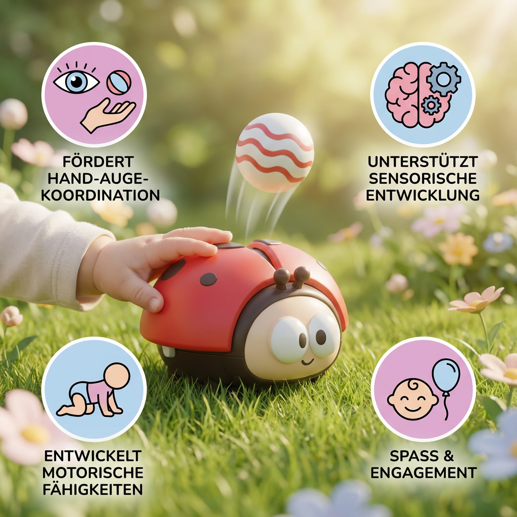 Ladybug Air Ball Toy | Magical Floating Balloon Effect | Safe Design for Developmental Fun 3