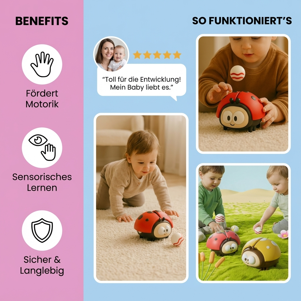 Ladybug Air Ball Toy | Magical Floating Balloon Effect | Safe Design for Developmental Fun 4