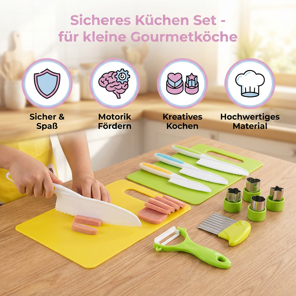 Little Gourmet Chefs | Children's Kitchen Set with Safe, Ergonomic Tools | Fun Cooking Experience for Healthy Eating 2