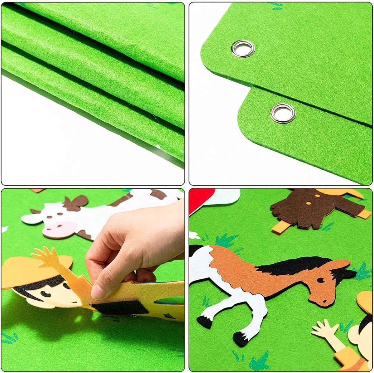Montessori Felt Worlds | Educational Toy with Colorful Animal Figures | Engaging Learning Experience for Imagination and Creativity 7