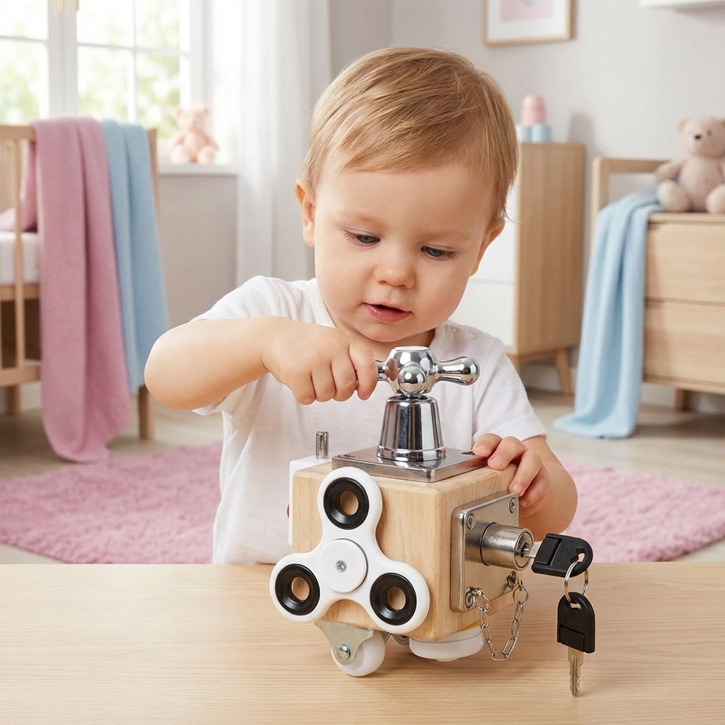 Montessori Learning Cube | Educational Toy with Locks & Latches | Interactive Learning Resource for Cognitive Development 0