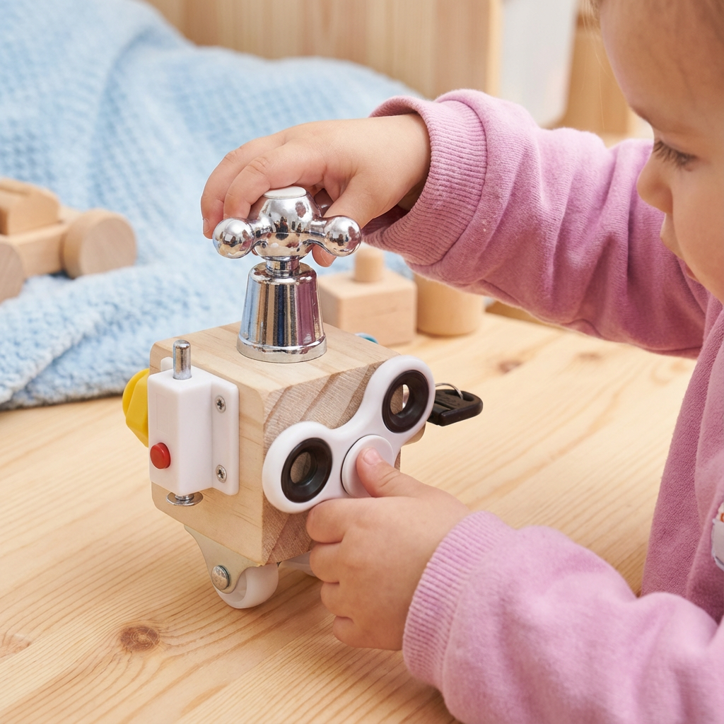 Montessori Learning Cube | Educational Toy with Locks & Latches | Interactive Learning Resource for Cognitive Development 1