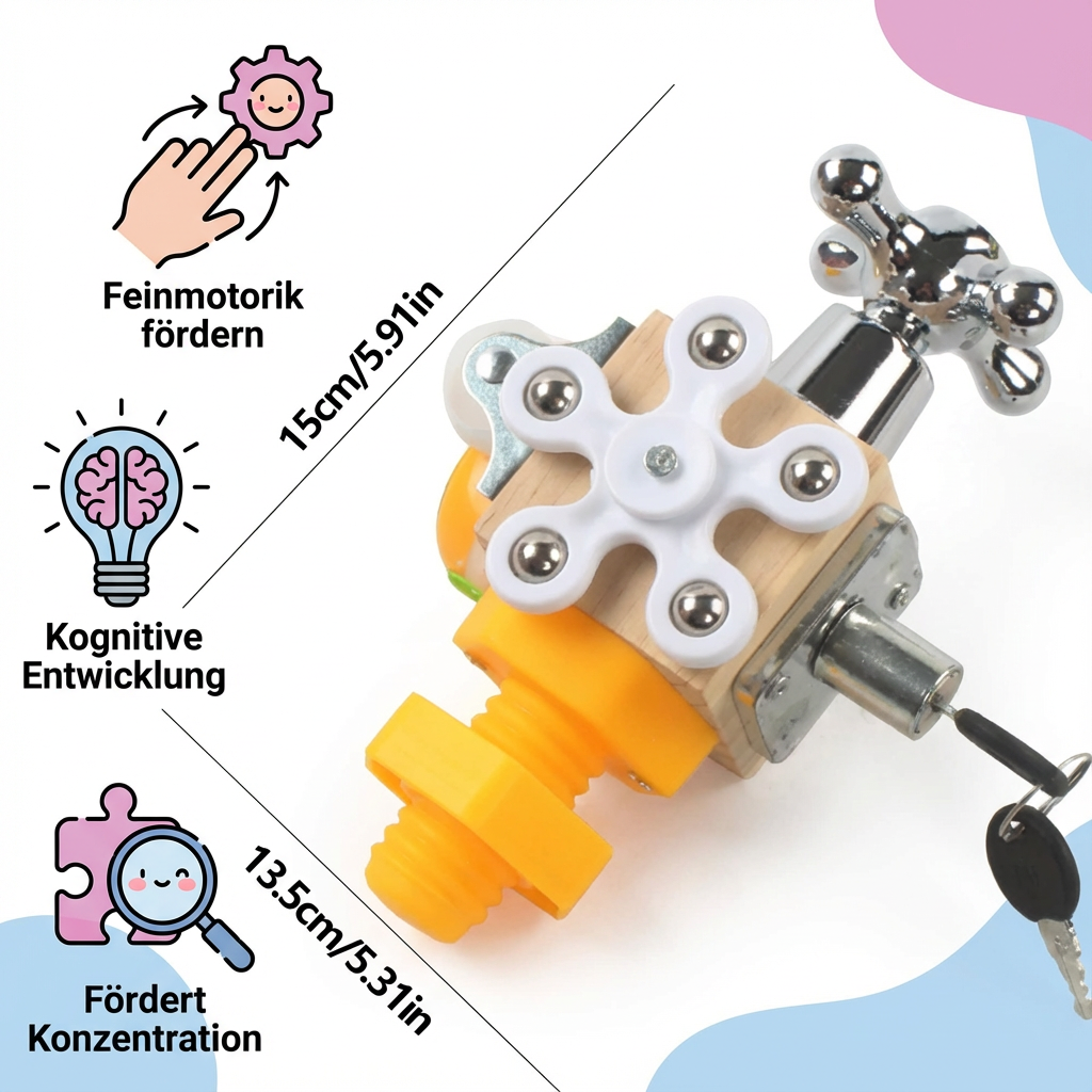 Montessori Learning Cube | Educational Toy with Locks & Latches | Interactive Learning Resource for Cognitive Development 5