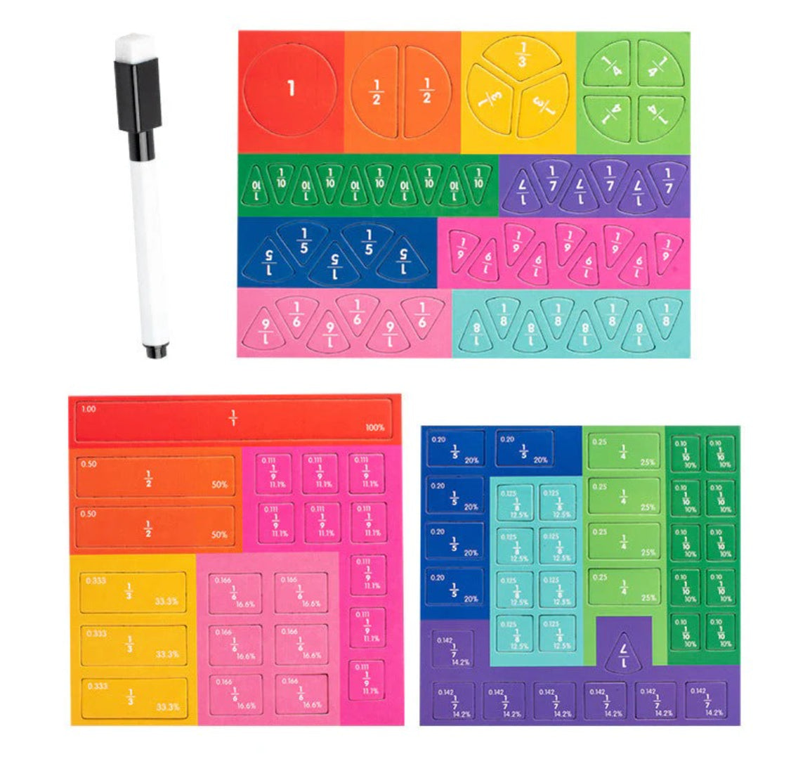 Magnetisches Bruch-Lernset - Bildungs-Mathematik-Tool