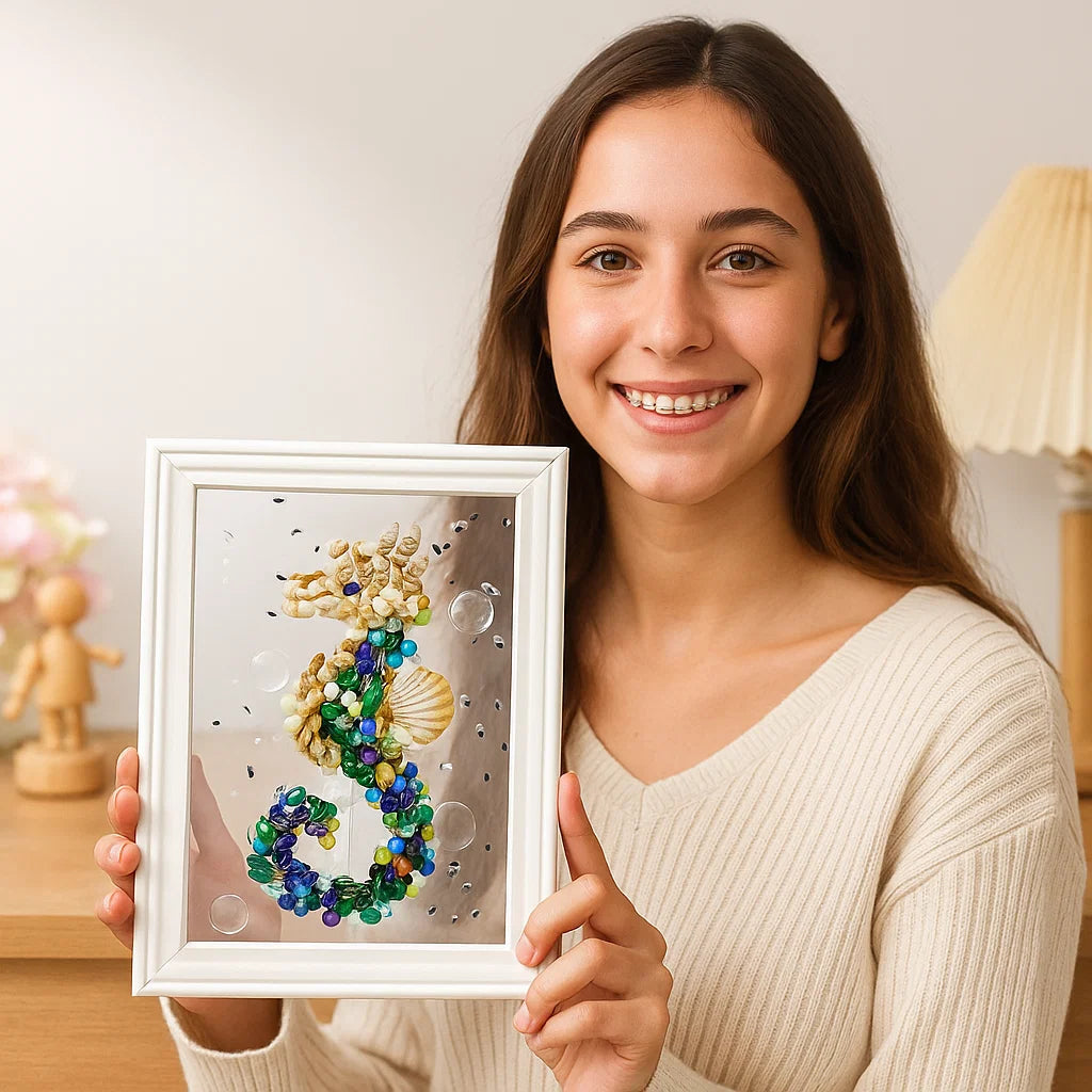 Ocean Treasures | DIY Sea Glass Art Kit with Natural Driftwood | Creative Home Decor for Unique Personal Touch 5