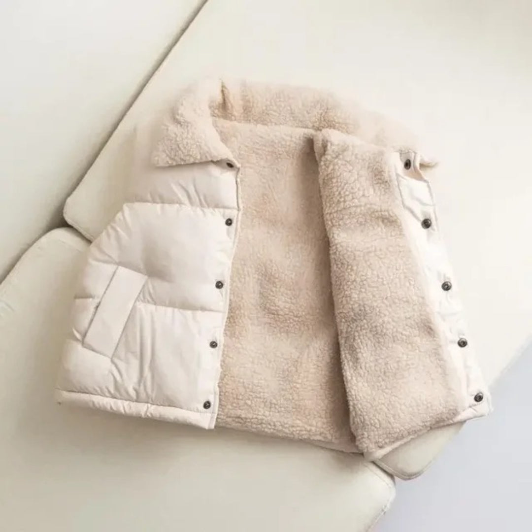 Unisex Kinder Steppweste mit Druckknopfverschluss