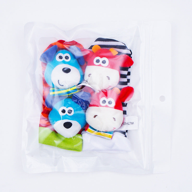 Sensory Plush | Baby Socks & Bracelet Set with Rattles | Colorful Design for Cognitive Development 8
