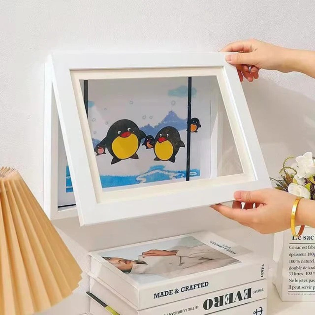 Kinderkunst-Displayrahmen mit Frontöffnung für einfache Aufbewahrung
