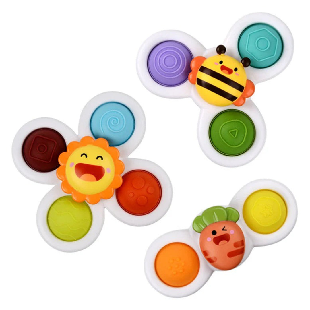3-teiliges Saugnapf-Spinnspielzeug-Set