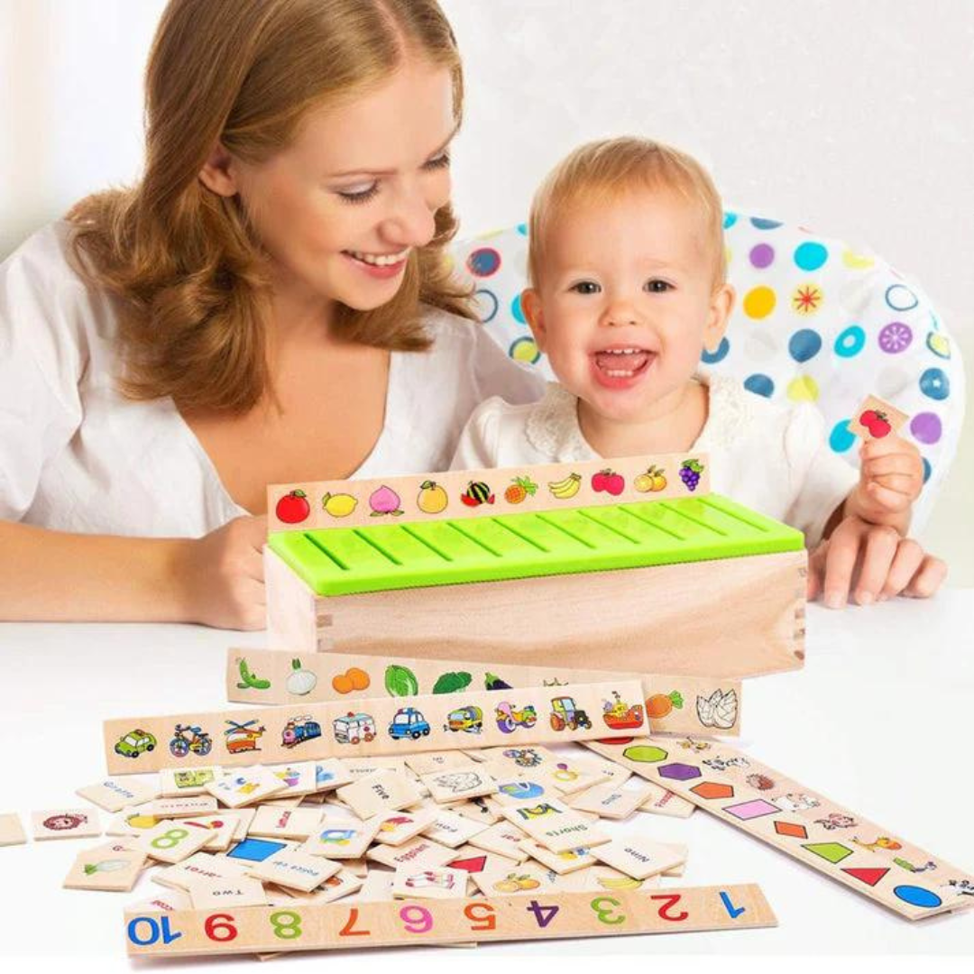 Holzsortierbox für Kinder