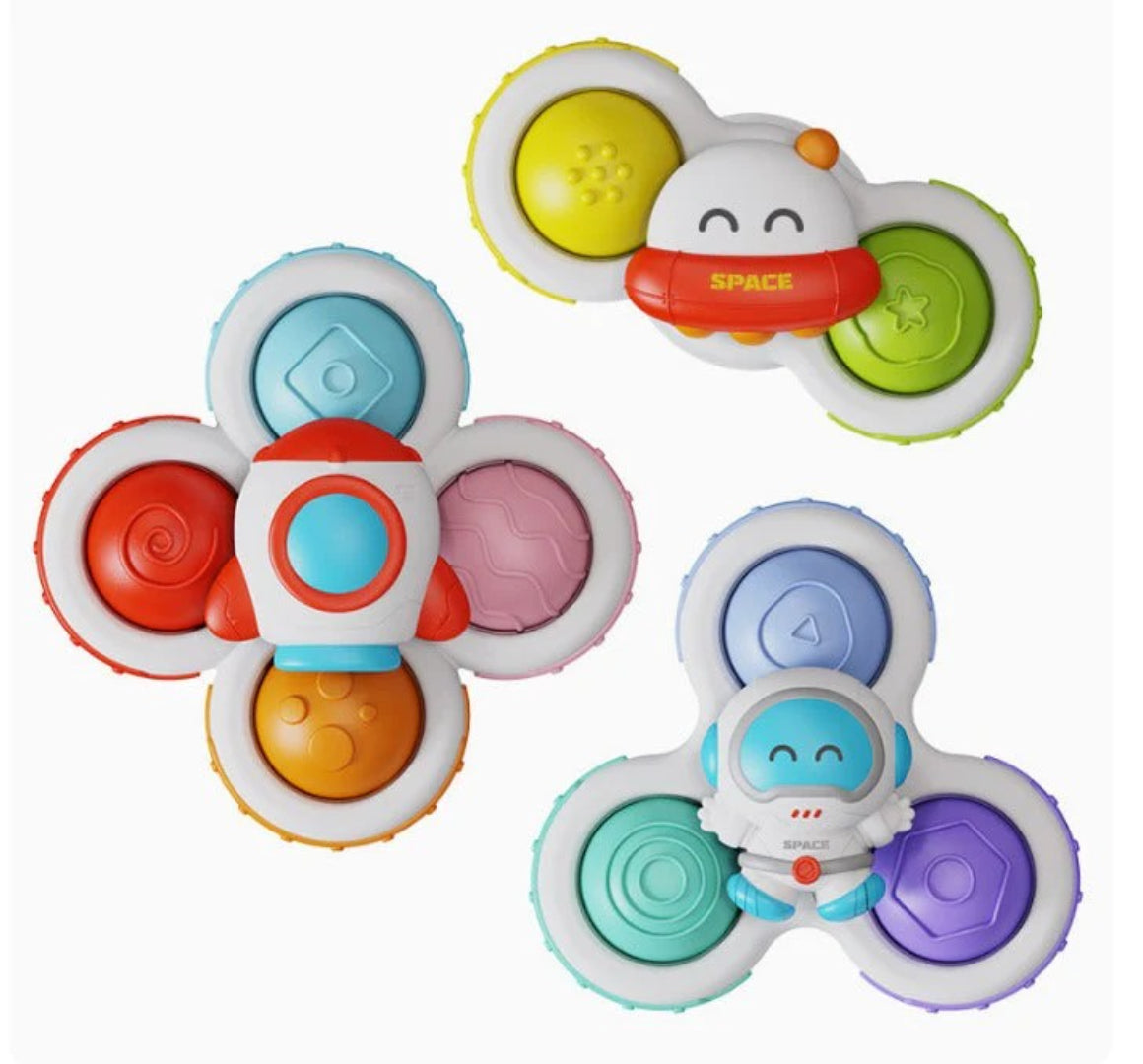 3-teiliges Saugnapf-Spinnspielzeug-Set