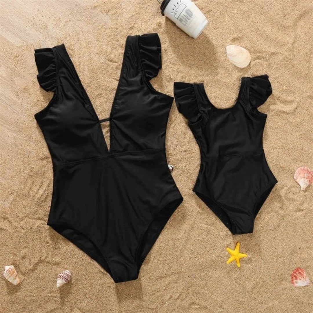 Koordiniertes Badeanzug-Set für Mama und Tochter - Mädchenbikini