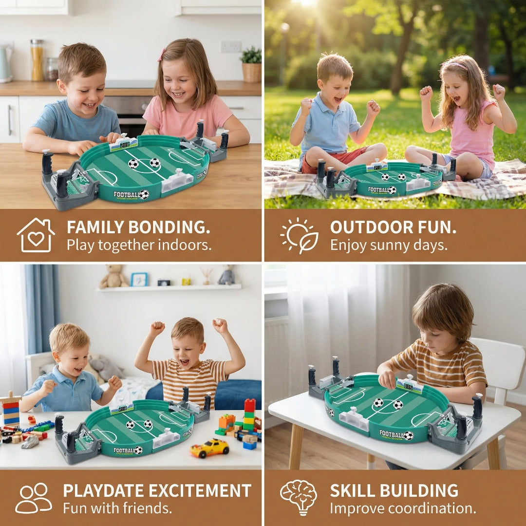 Kompaktes Tischfußballspiel-Set
