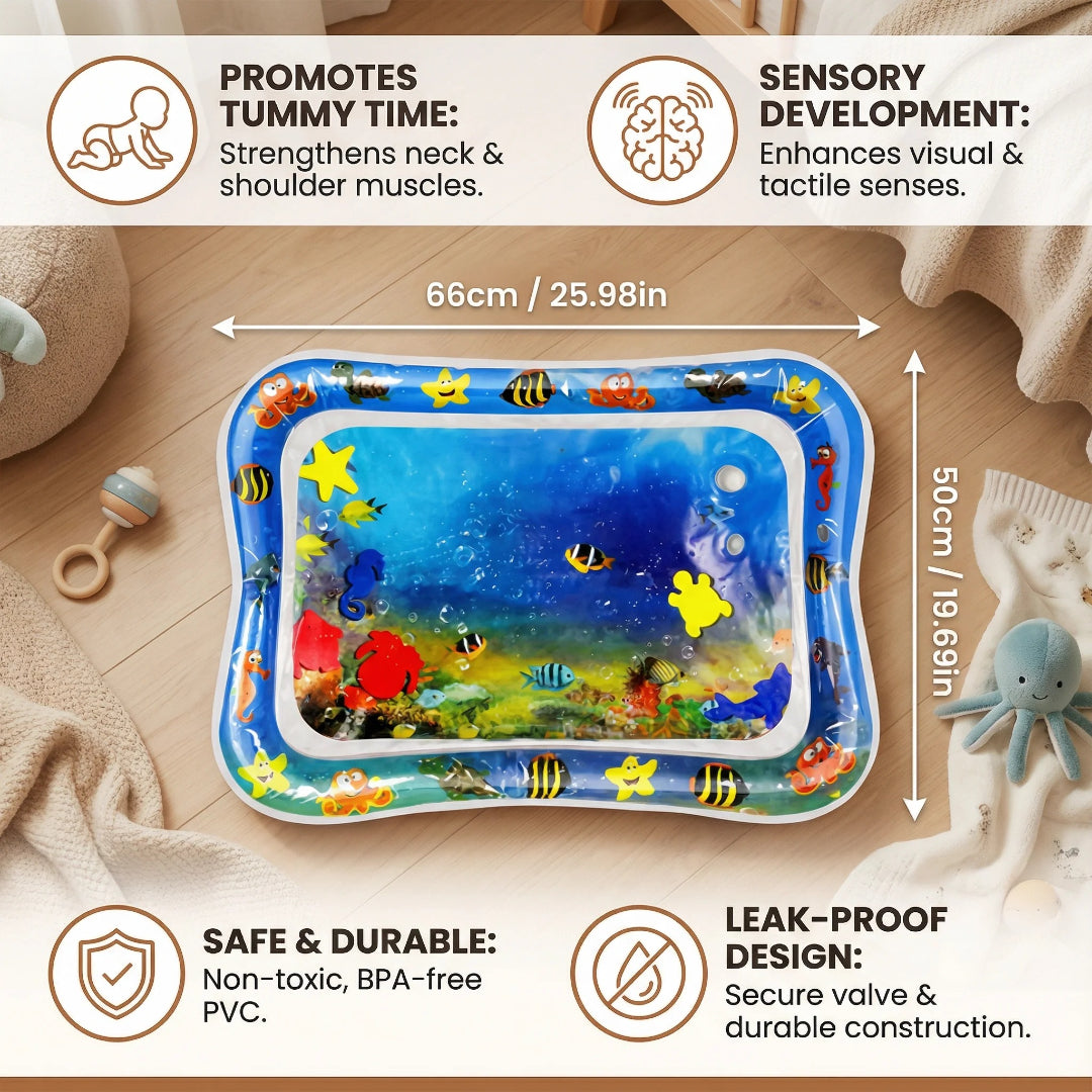 Wasserspielmatte: Sinnliches Spielzeug für den Bauchlage-Spaß