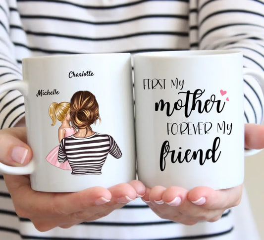 Beste Mama aller Zeiten - personalisierte Tasse (1-4 Kinder)