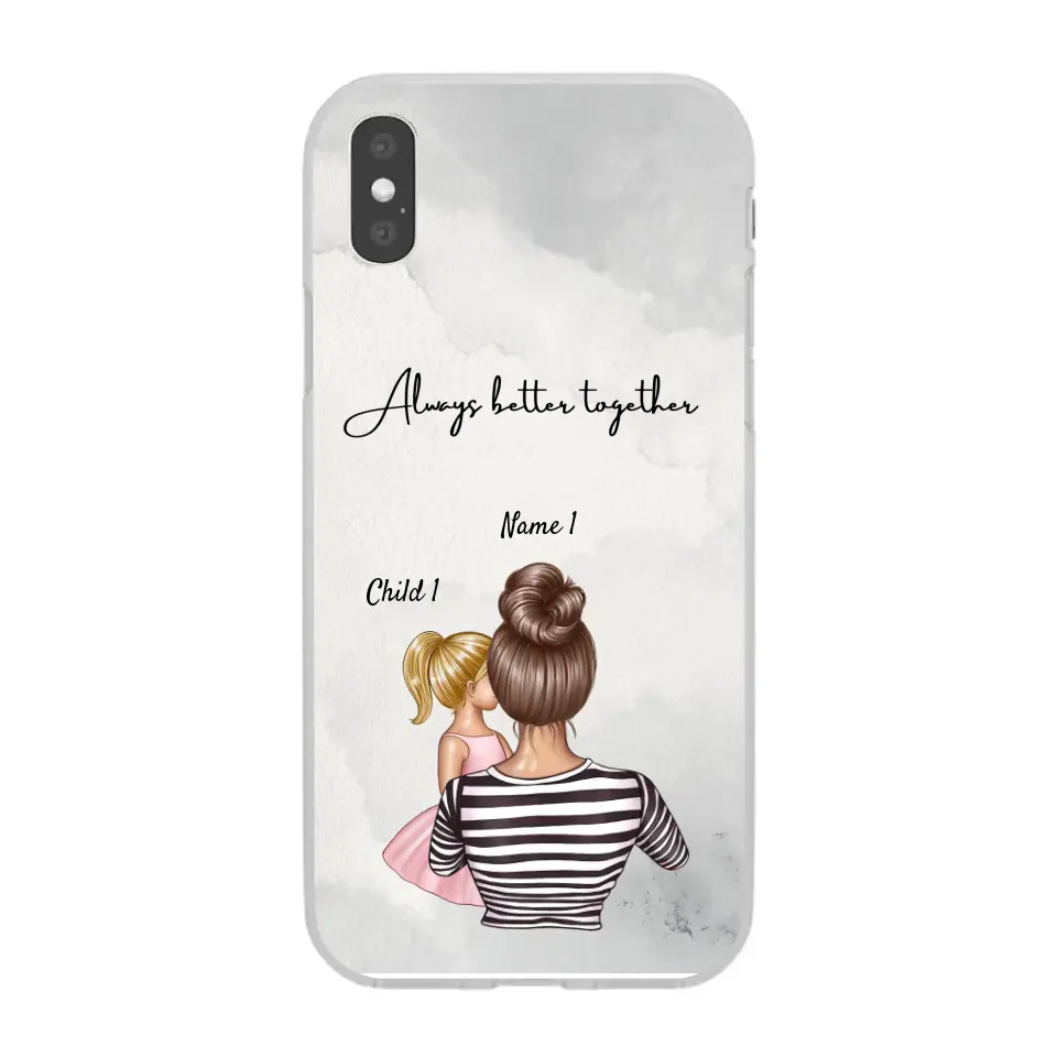 Mum with kids - Customized Phone Case (up to 4 children)