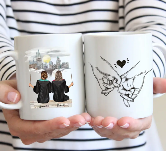 Beste Hexenfreunde - personalisierte Tasse (2-3 Personen)